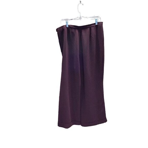 New York Company Size 18W Burgandy NWT Wide Cuffed Dress Pants - Picture 2 of 6
